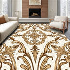 Classic Damask Leaf Swirl Rug