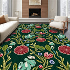 Art Nouveau Floral And Shell Pattern Rug