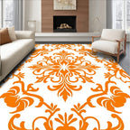 Elegant Floral Scrollwork Pattern Rug