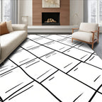 Diagonal Basketweave Style Pattern Rug