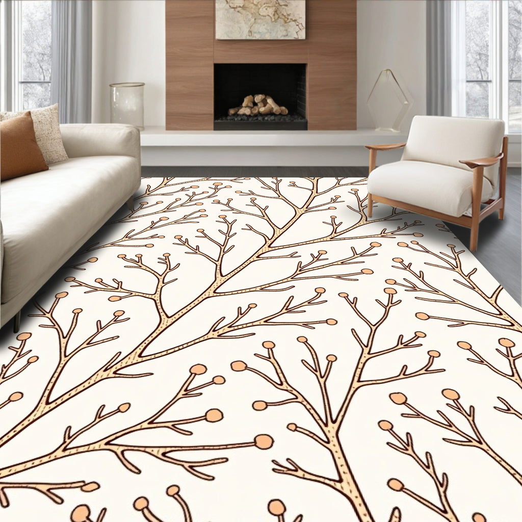 Cream Branch Berry Blossom Rug