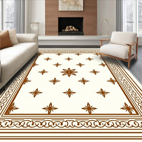 Antique Floral Star Pattern Rug
