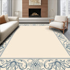 Classic Floral Swirl Frame Design Rug