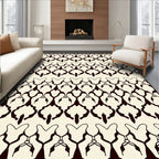 Striking Damask Patterned Overlay Rug