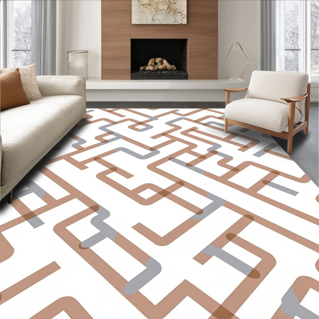 Modern Parallel Lines Pattern Rug