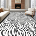 Whimsical Swirl Landscape Pattern Rug