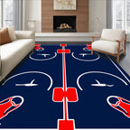 Hockey Arena Graphic Repeating Design Rug