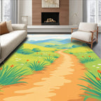 Rolling Hills Path Pattern Rug