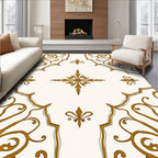 Gold Filigree Classic Scrollwork Pattern Rug
