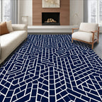 Geometric Labyrinth Pattern Rug