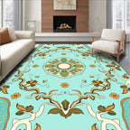 Vintage Floral Medallion Pattern Rug