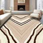Chevron Pattern Wavy Lines Design Rug