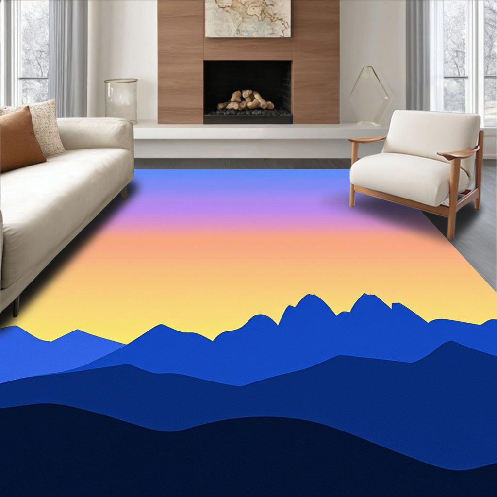Gradient Mountain Layer Rug