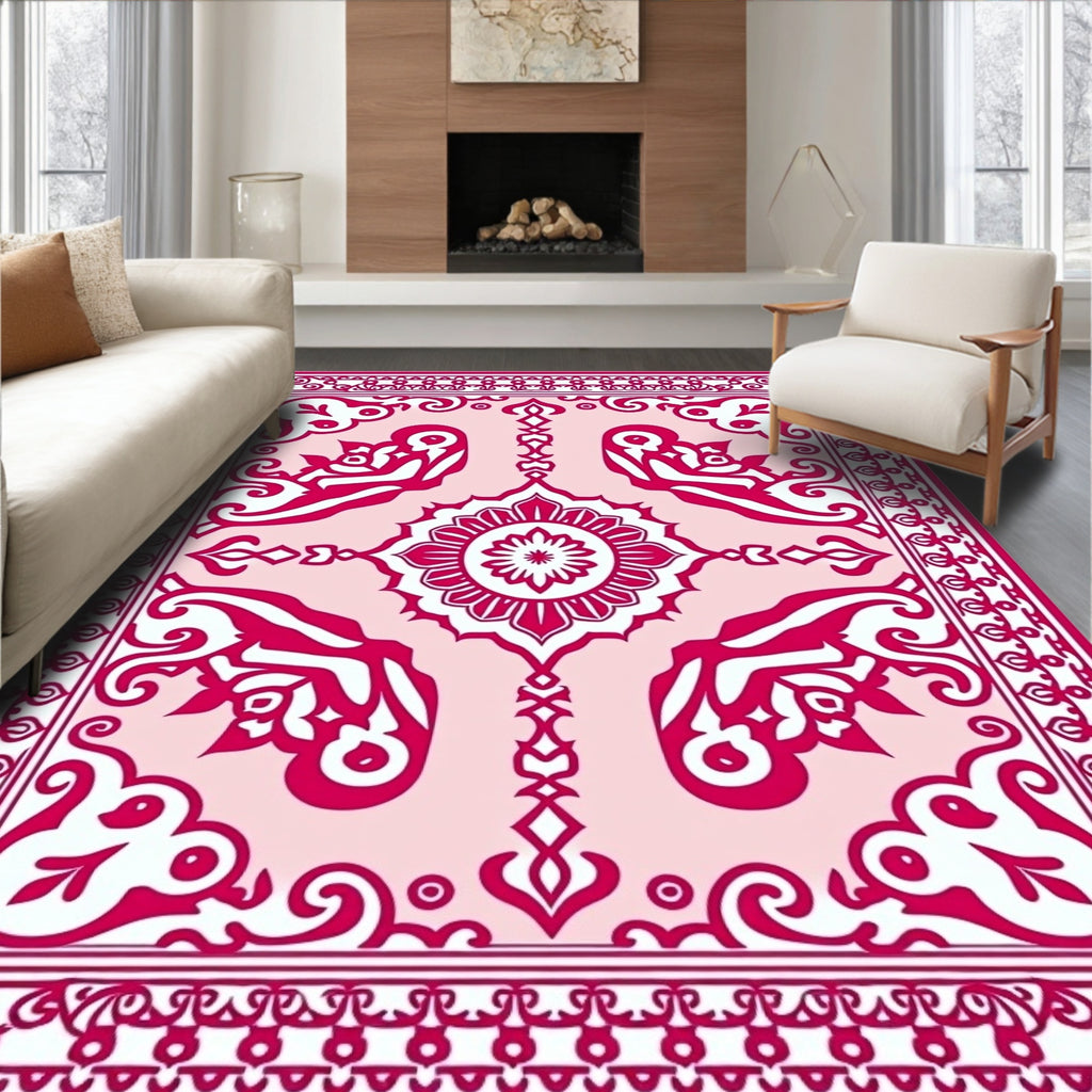Ornate Mandala Figural Pattern Rug