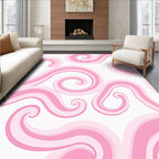 Pink Swirls Soft Gradient Pattern Rug