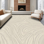Light Beige Swirl Contour Rug