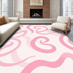 Pink Swirl Abstract Pattern Rug