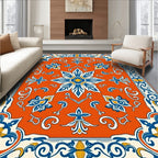 Ornate Floral Tile Pattern Rug