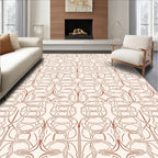Retro Abstract Stylized Organic Lines Rug