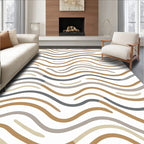 Modern Earthy Wave Pattern Rug