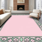 Elegant Scrollwork Border Design Rug