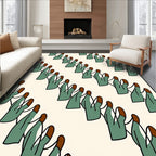 Green Hand Repeating Pattern Rug