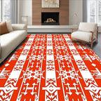 Bold Geometric Tribal Stripes Rug
