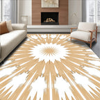 Radiant Sunburst Geometric Design Rug