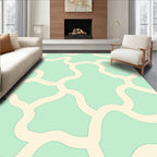 Soft Mint Ivory Organic Pattern Rug