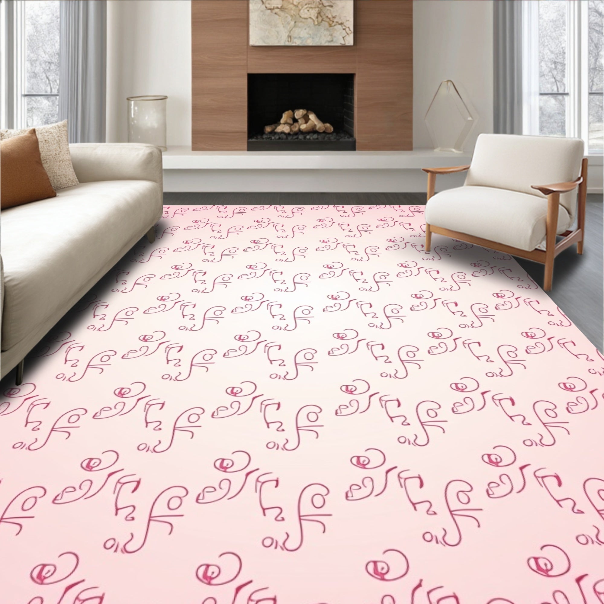 Delicate Figure Abstract Pattern Rug