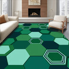 Geometric Hexagon Pattern With 2 Tones Rug