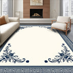 Classic Floral Border Design Rug