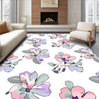 Pastel Floral Watercolor Design Rug