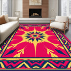 Geometric Sunburst Patterned Rug