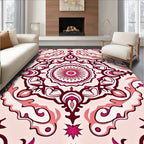 Ornate Mandala Pattern Romance Tones Rug
