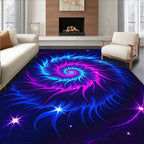 Galactic Swirl Neon Psychedelic Rug
