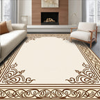 Classic Ornamental Arabesque Border Design Rug