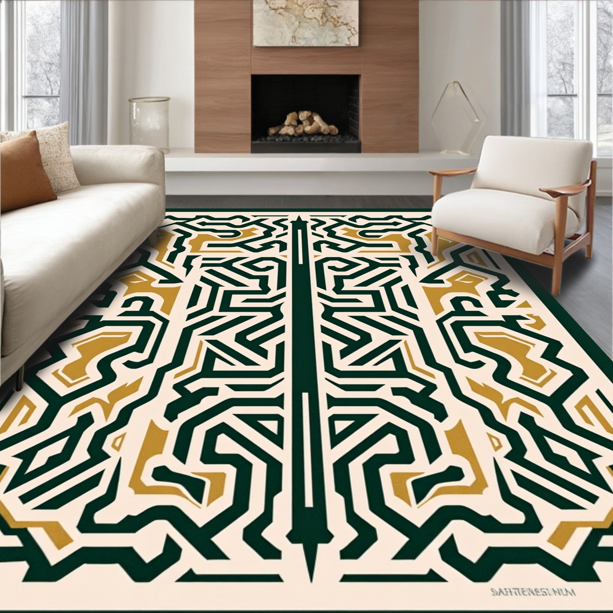 Intricate Geometric Pattern Rug