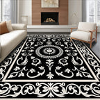 Ornate Floral Scroll Classic Design Rug