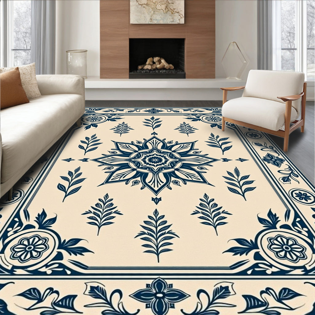 Classic Floral Garden Motif Rug