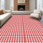 Classic Houndstooth Patterned Rug