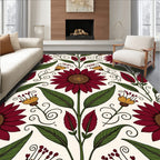 Art Nouveau Floral Pattern Rug