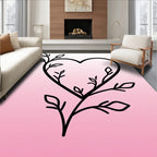 Vine Heart With Leaves Design Rug