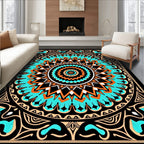 Vibrant Geometric mandala Pattern Rug