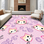 Cute Cat Swirl Pattern Rug