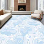 Abstract Swirls Patterned Cool Rug