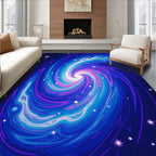 Cosmic Swirl Galaxy Pattern Rug