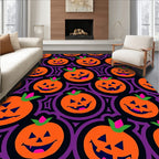 Spooky Jack O Lantern Pattern Rug