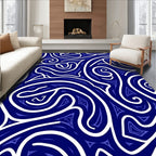 Abstract Swirl Pattern With Triangles Rug
