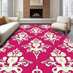 Regal Floral Damask Pattern Design Rug